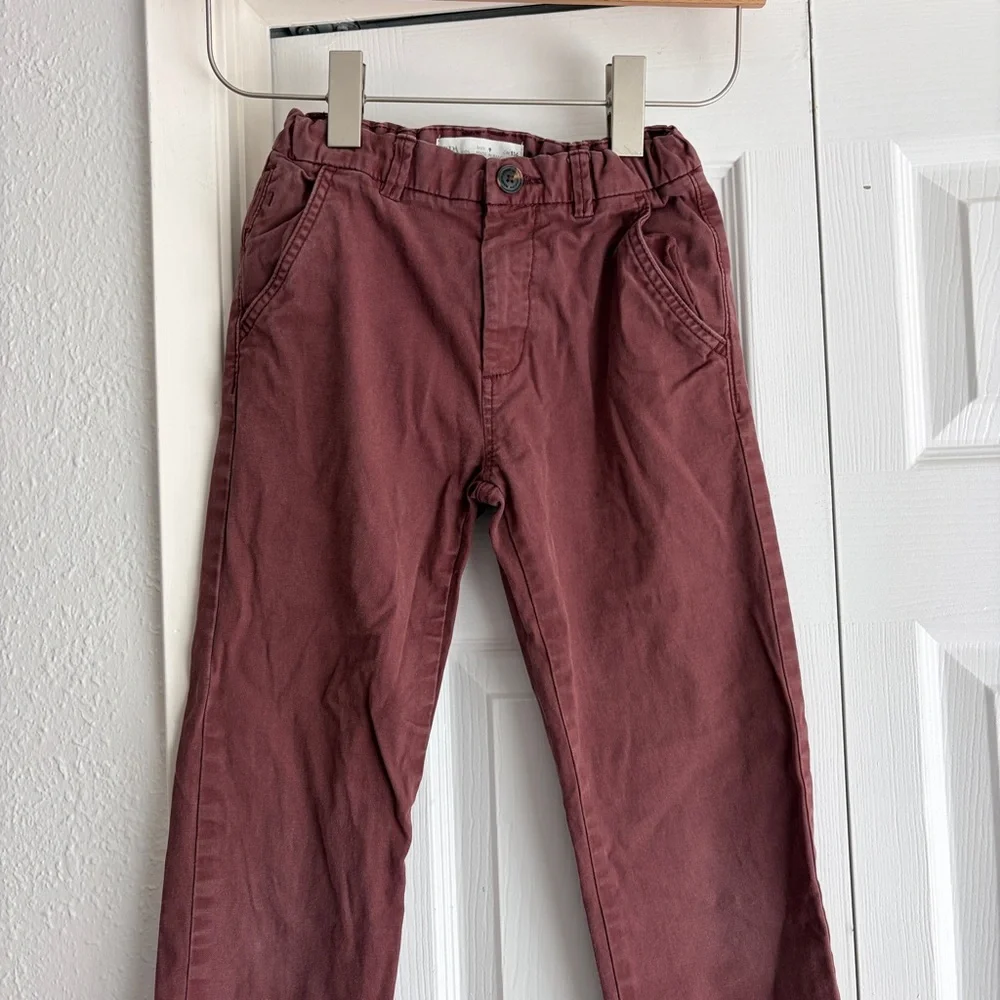 Zara Kids size 9 Burgundy Slim Chino Pants